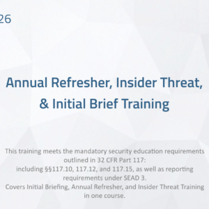2026 Annual Refresher Group Course